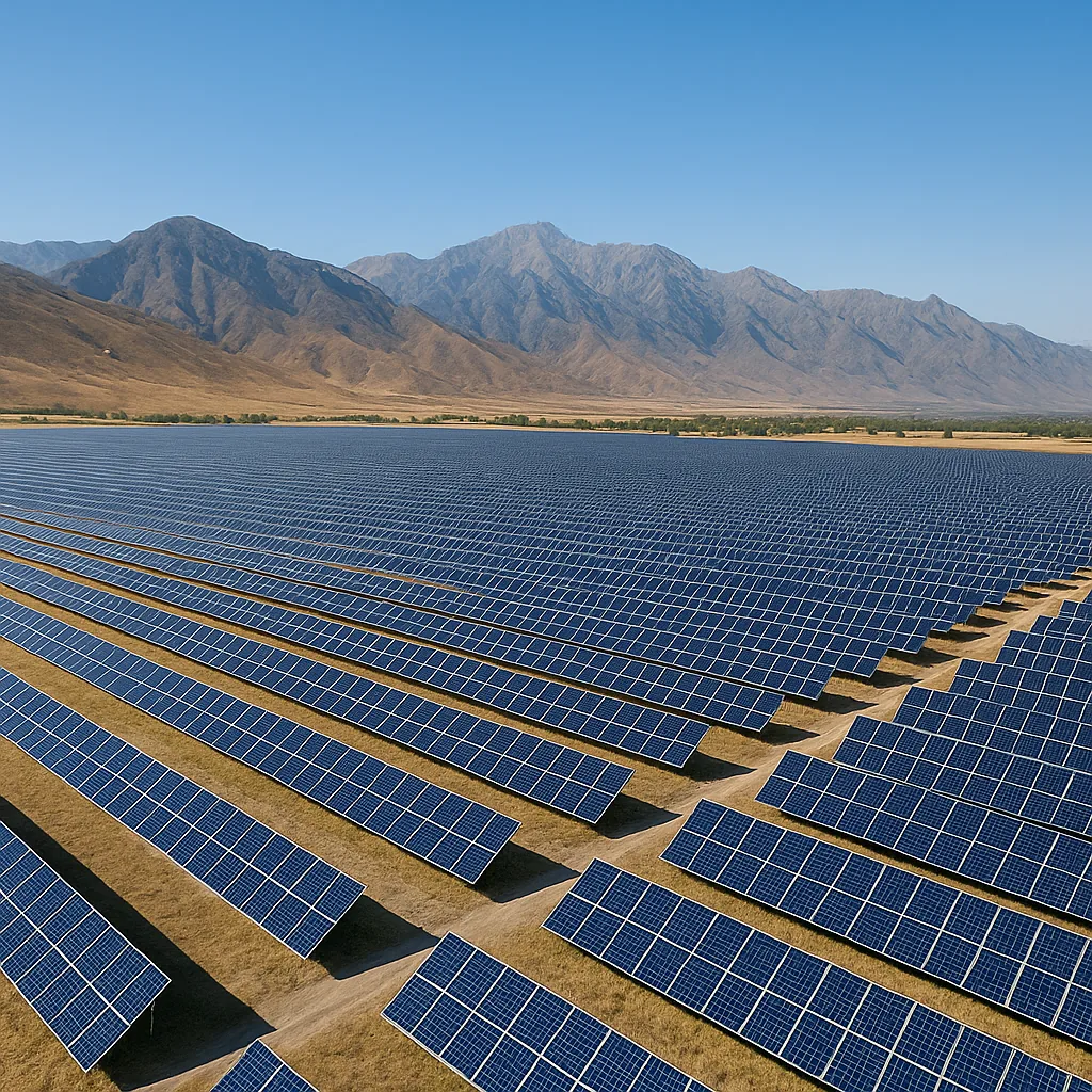 Жалал-Абад облусундагы фотоэлектр станциясы